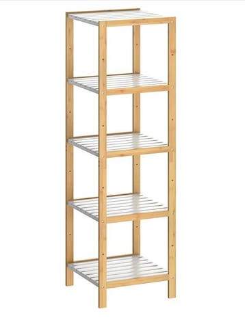 Sokkel Bamboe Wit 140x33x34cm (Badkamer, Interieur), Verzenden, Nieuw