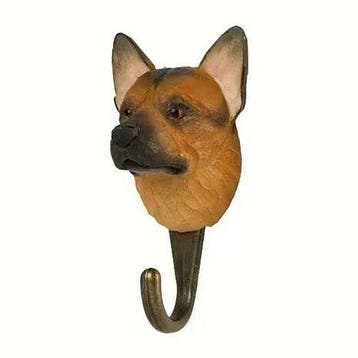 Honden wand kapstokhaakje handmade hond: Duitse Herder, Nieuw