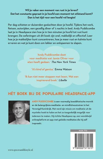 Headspace 9789000371815 Andy Puddicombe, Boeken, Verzenden, Gelezen, Andy Puddicombe