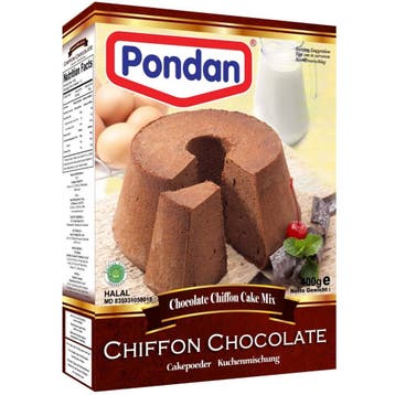 Pondan Cakemix Chiffon Chocolade 400g, Verzenden, Nieuw