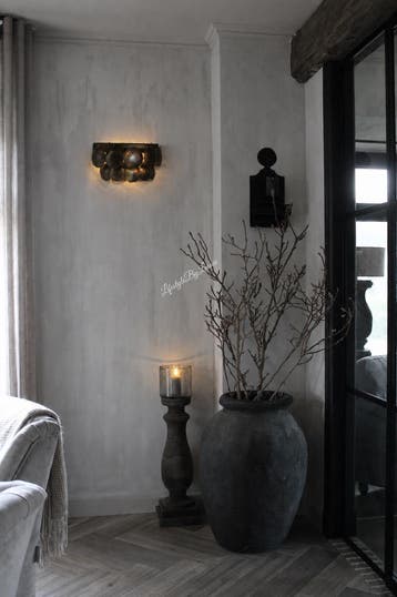 Wandlamp schijfjes Old black 40 cm, Huis en Inrichting, Ophalen of Verzenden, Nieuw