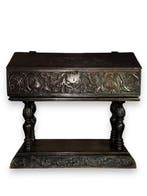 Carved and stained wood - Secrétaire - - Engels Koloniaal