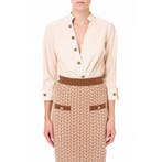 Elisabetta Franchi • faux leather body • 36 (IT42), Wit, Nieuw, Maat 36 (S), Elisabetta Franchi