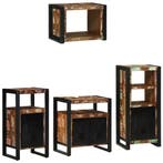 vidaXL Badkamermeubelset met lade 4 pcs Massief Gerecycled, Huis en Inrichting, Badkamer | Badkamermeubels, Verzenden, Nieuw, Overige typen
