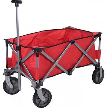 Bolderkar | 90 x 49 x 58 cm (Tot 70 kg, Opvouwbaar, Rood), Verzenden, Nieuw