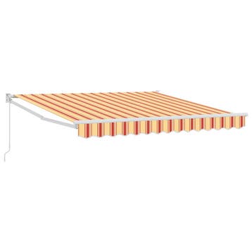 vidaXL Uitschuifbare luifel Geel en Oranje 350 x 250 x 165, Tuin en Terras, Verzenden, Nieuw