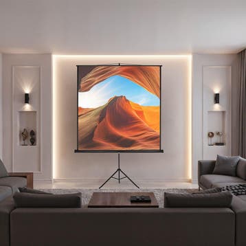 Projectiescherm met statief - 203 x 203 cm, Verzenden, Nieuw