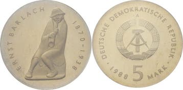 5 Mark 1988 Kurs- en Gedenkmunten, Verzenden