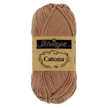 Scheepjes Catona 25g - 503 Hazelnut - Haakgaren / Breigaren, Ophalen of Verzenden, Nieuw, Breien of Haken, Wol of Garen
