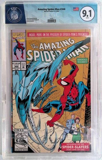 Amazing Spider-Man #368 - EGC 9.1 - 1 Graded comic - Eerste, Nieuw
