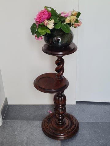 Plantentafel - Antieke Engelse plantentafel / piedestal -