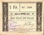 1 Franc France Komitat 59 – Bouvignies – 1 Frank – 191, Postzegels en Munten, Munten | Nederland, Verzenden