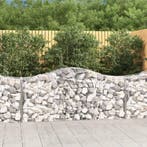 vidaXL Schanskorven 20 st gewelfd 200x50x80/100 cm ijzer, 100 cm of meer, Verzenden, Nieuw, Metaal