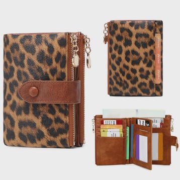 Dames Portemonnee met Luipaardprint - Compact & Ruim met Dub