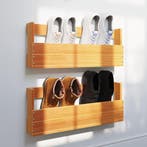 vidaXL Schoenenrekken 2 st 59x8,5x23,5 cm massief grenenhout, Verzenden, Nieuw