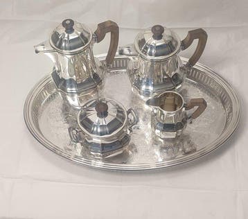 Christofle, Gallia, Fleuron - Koffie- en theeservies (5) -, Antiek en Kunst