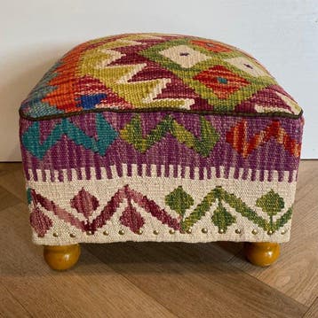 Kelim Poef(Ongebruikt/Nieuw) - Kelim - 34 cm - 34 cm, Nieuw