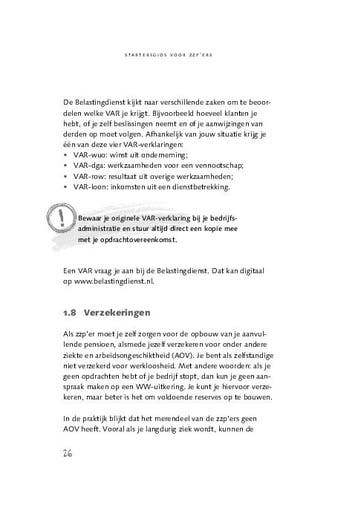 Startergids voor zzpers 9789089652522, Boeken, Verzenden, Zo goed als nieuw