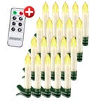 20 set LED Kerstboomverlichting kaarsen met afstandsbedie..., Verzenden, Nieuw