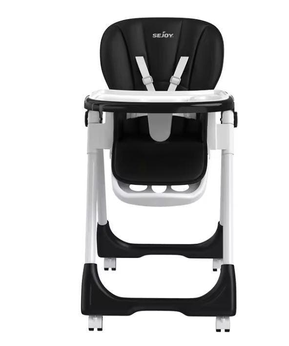 Opvouwbare Baby Kinderstoel met Wielen, Eettray en Schommel, Kinderen en Baby's, Kinderstoelen, Nieuw, Verzenden