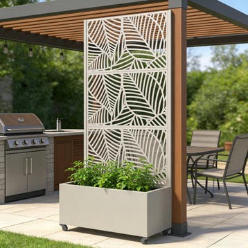 Tuinscherm Surnskoki met plantenbak 190x82x38 cm knoflook be, Verzenden, Nieuw