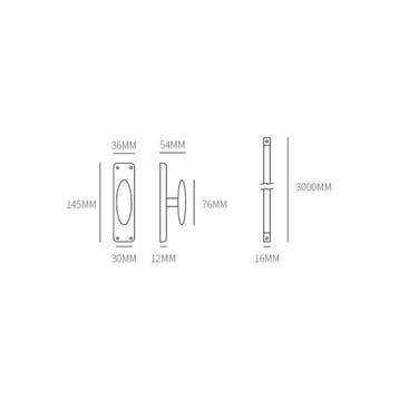 Raamespagnolet set 300cm - messing getrommeld, Verzenden, Nieuw