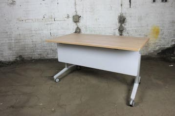 Klaptafel WINI nestbaar Havana kersenhout zilvergrijs, Verzenden, Gebruikt