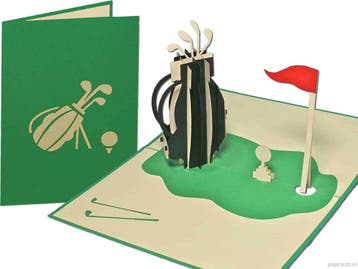 Golf golfsport: Hole in one! Pop-up wenskaart, Verzenden, Nieuw