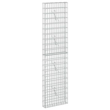 vidaXL Gabion met 5 mm Draad en 5x10 cm Gaas 50x10x200 cm, Verzenden, Nieuw, IJzer