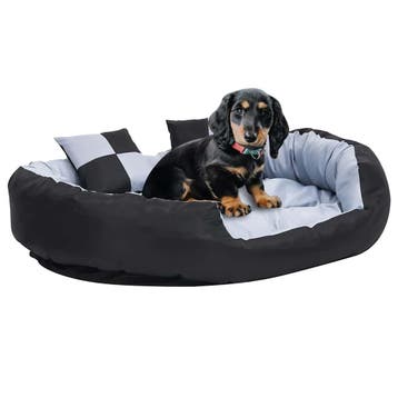 vidaXL Hondenkussen omkeerbaar en wasbaar 110x80x23 cm grijs, Verzenden, Nieuw
