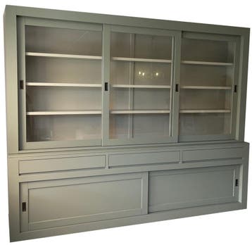 Buffetkast Zwolle Engels groen - grijs 300 x 240cm, Huis en Inrichting, Kasten | Buffetkasten, Ophalen of Verzenden, Nieuw