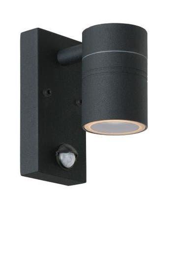 Lucide ARNE LED - buitenlamp zwart koker sensor, Verzenden, Nieuw, Aluminium