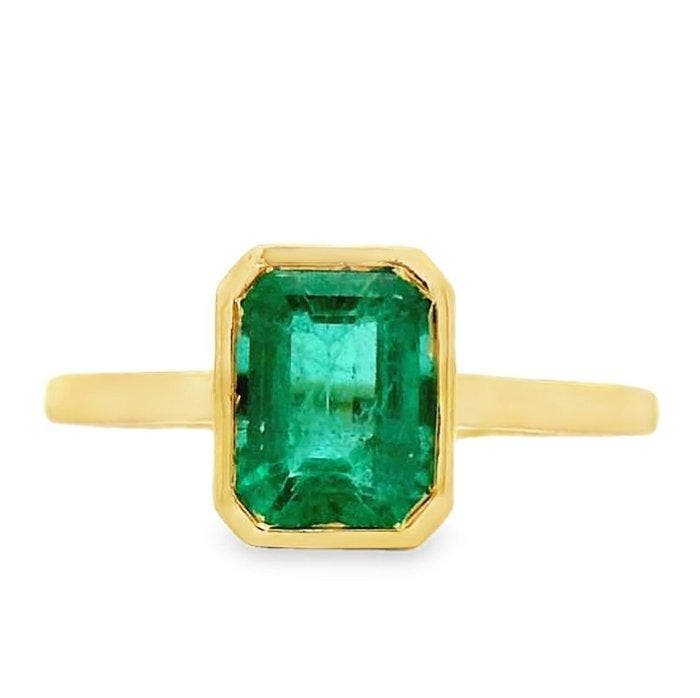 Ring - 18 karaat Geel goud - 1.60ct. tw. Smaragd, Sieraden, Tassen en Uiterlijk, Ringen