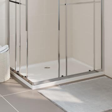 vidaXL Douchebak rechthoekig 80x110 cm ABS wit, Verzenden, Nieuw