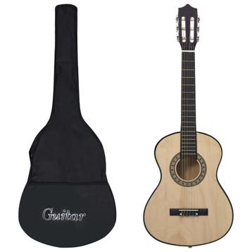 vidaXL Gitaar klassiek beginner kinderen met tas 1/2 34, Verzenden, Nieuw