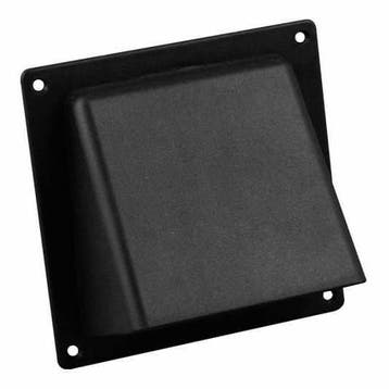 Kunststof gevelkap met klep aansluitmaat Ø 150mm - Zwart, Verzenden, Nieuw