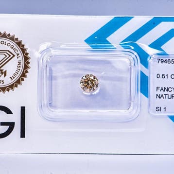 Zonder minimumprijs - 1 pcs Diamant (Natuurlijk gekleurd) -, Nieuw