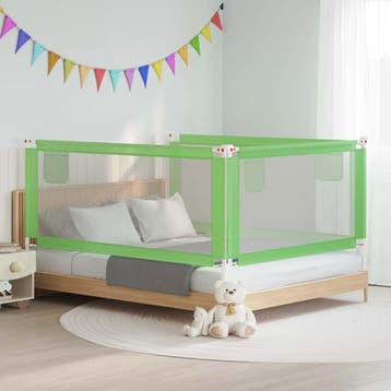 vidaXL Bedhekje peuter 190x25 cm stof groen, Verzenden, Nieuw
