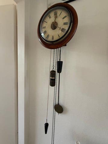 postman clock - Antiek Hout, Messing - 1850-1900, Antiek en Kunst