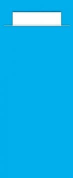 Bestekzakje blauw met witte servet Classic Ocean 600 stuks