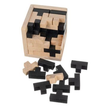 Kruzzel Houten Puzzelkubus - Breinbreker met 52 T-Blokken..., Ophalen of Verzenden, Nieuw