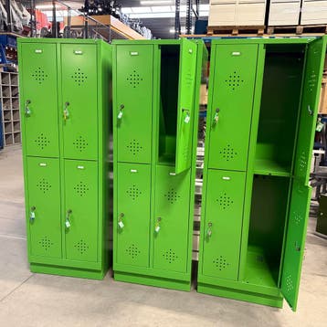 4-deurs CP groene lockerkast - 180x61x50 cm (alleen per set), Huis en Inrichting, Ophalen of Verzenden, Nieuw