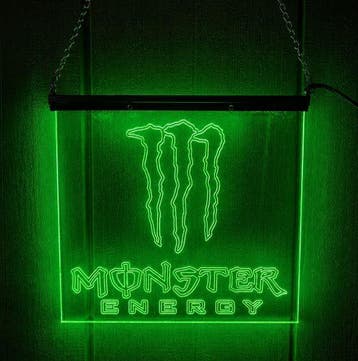 Led bord Monster energy, Verzamelen, Ophalen of Verzenden, Nieuw, Reclamebord