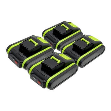 4 stuks: Worx PowerShare WA3639 / WA3551, 123accu huismerk, Verzenden, Nieuw