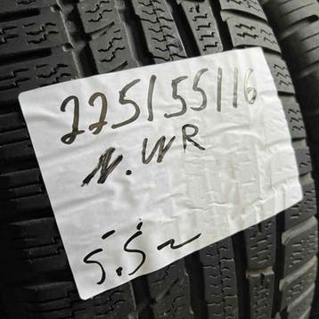 2 x Nokian WR 225-55-16 Winterbanden 5,5mm, Auto-onderdelen, Banden en Velgen, Gebruikt, 16 inch, Band(en), Personenwagen
