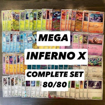 Pokémon - Complete Mega INFERNO X Set - 80/80 - Complete, Nieuw