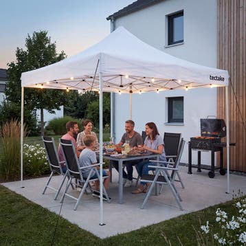 Aluminium opvouwbaar tuinpaviljoen 3 × 3 m met 4 zijwanden, Tuin en Terras, Verzenden, Nieuw