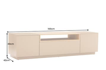 TV-bord LOFT 160 cm naturel grijsbeige - 47812, Ophalen of Verzenden, Nieuw