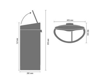 Brabantia Touch Bin Recycle - Prullenbak - 10+23 liter -, Verzenden, Zo goed als nieuw