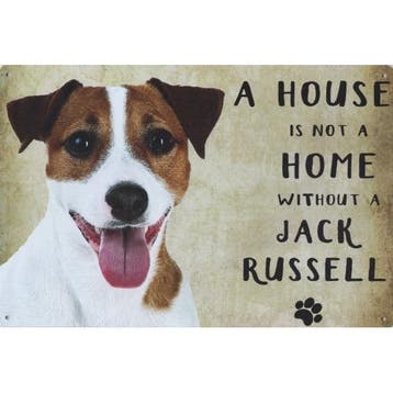 Wandbord - A House Is Not A Home Without A Jack Russell, Ophalen of Verzenden, Nieuw
